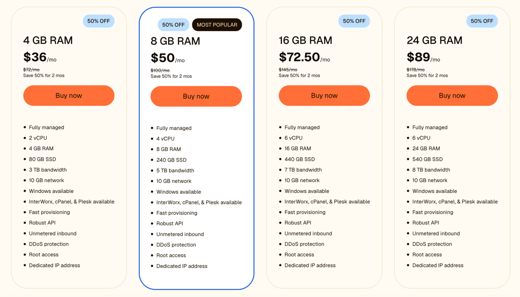 liquid web managed vps hosting pricing