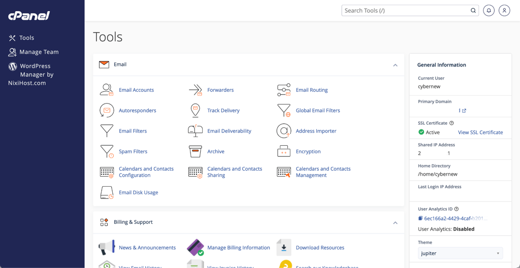 NixiHost cPanel