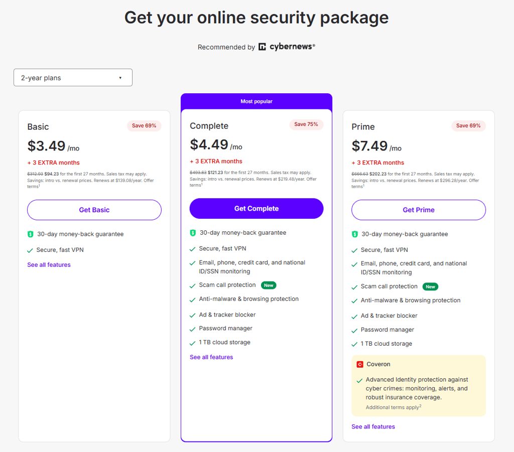 NordVPN 2-year plans