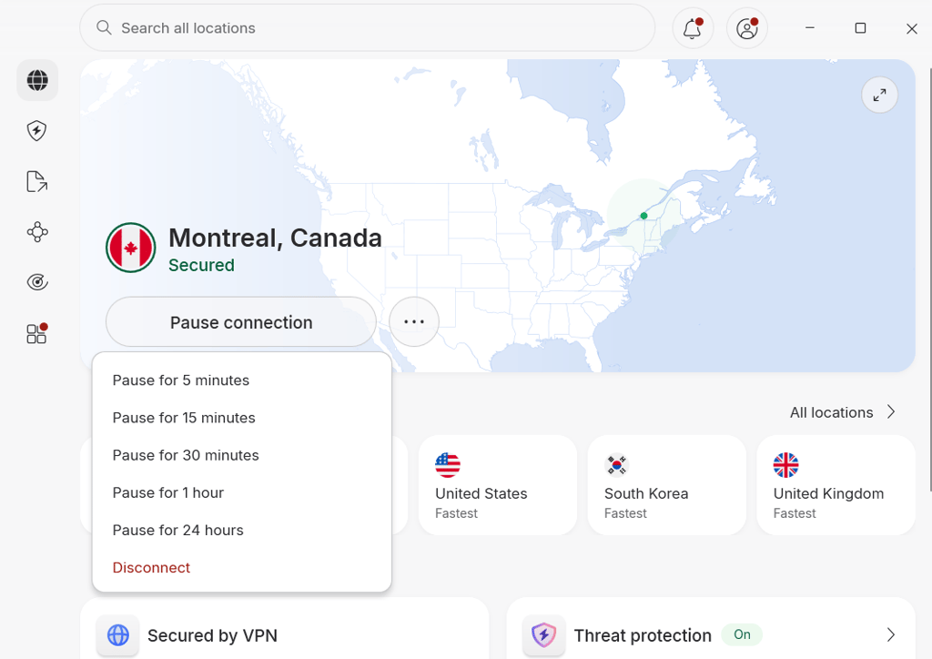nordvpn canada server connection