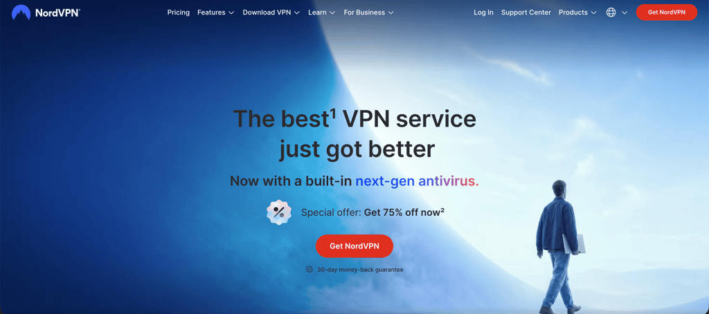 nordvpn landing page