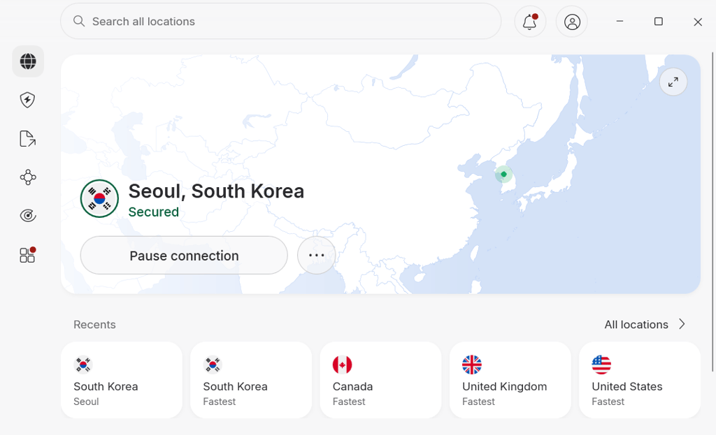 nordvpn south korea server