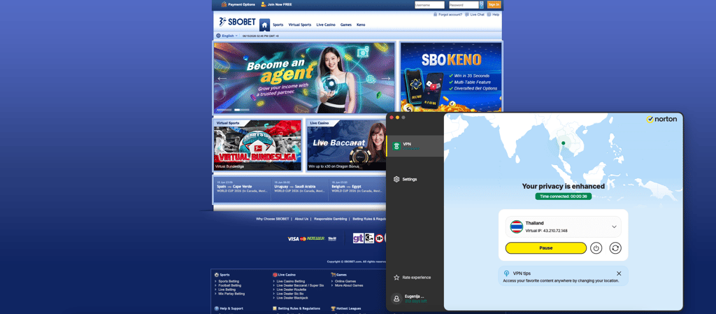 norton vpn sbobet thailand