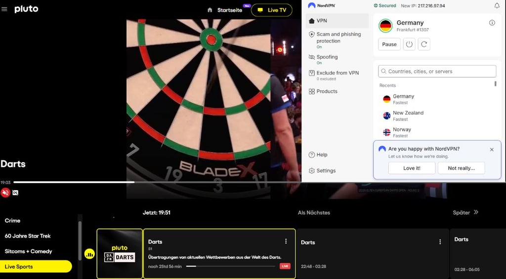 plutotv darts livestream vpn