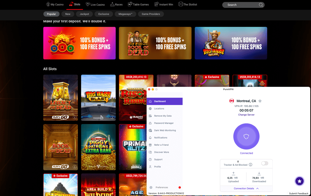 PokerStars accessed with PureVPN