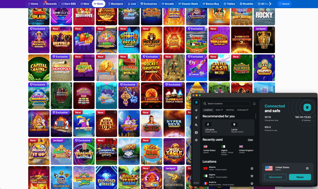 PokerStars accessed with Surfshark