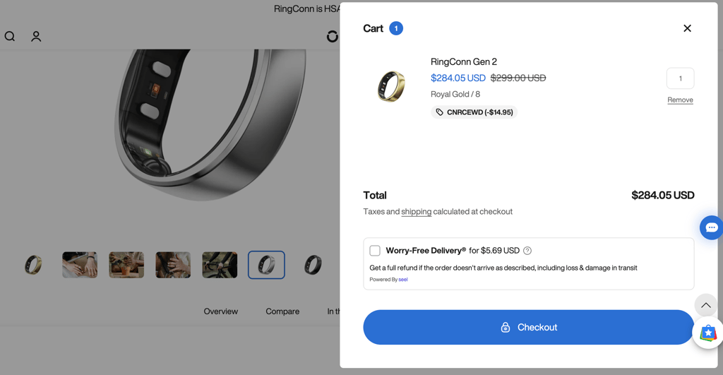 ringconn checkout july
