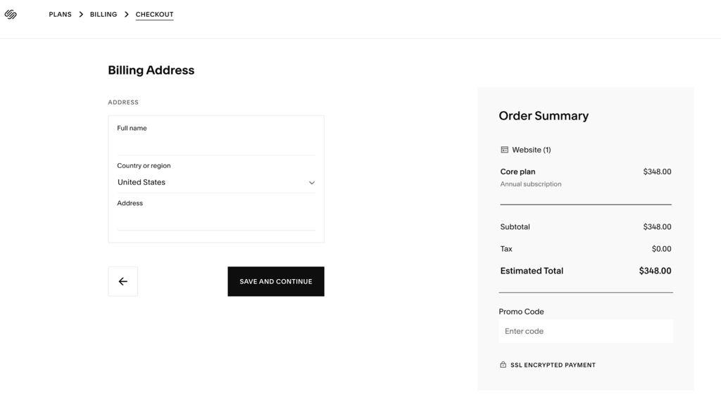 squarespace discount cart