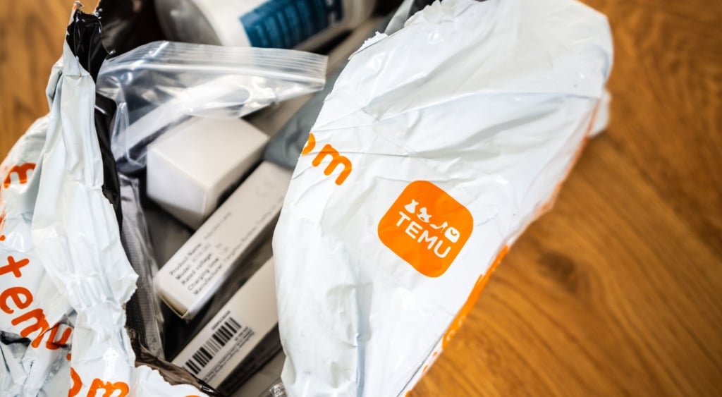 Package from Temu with multiple items