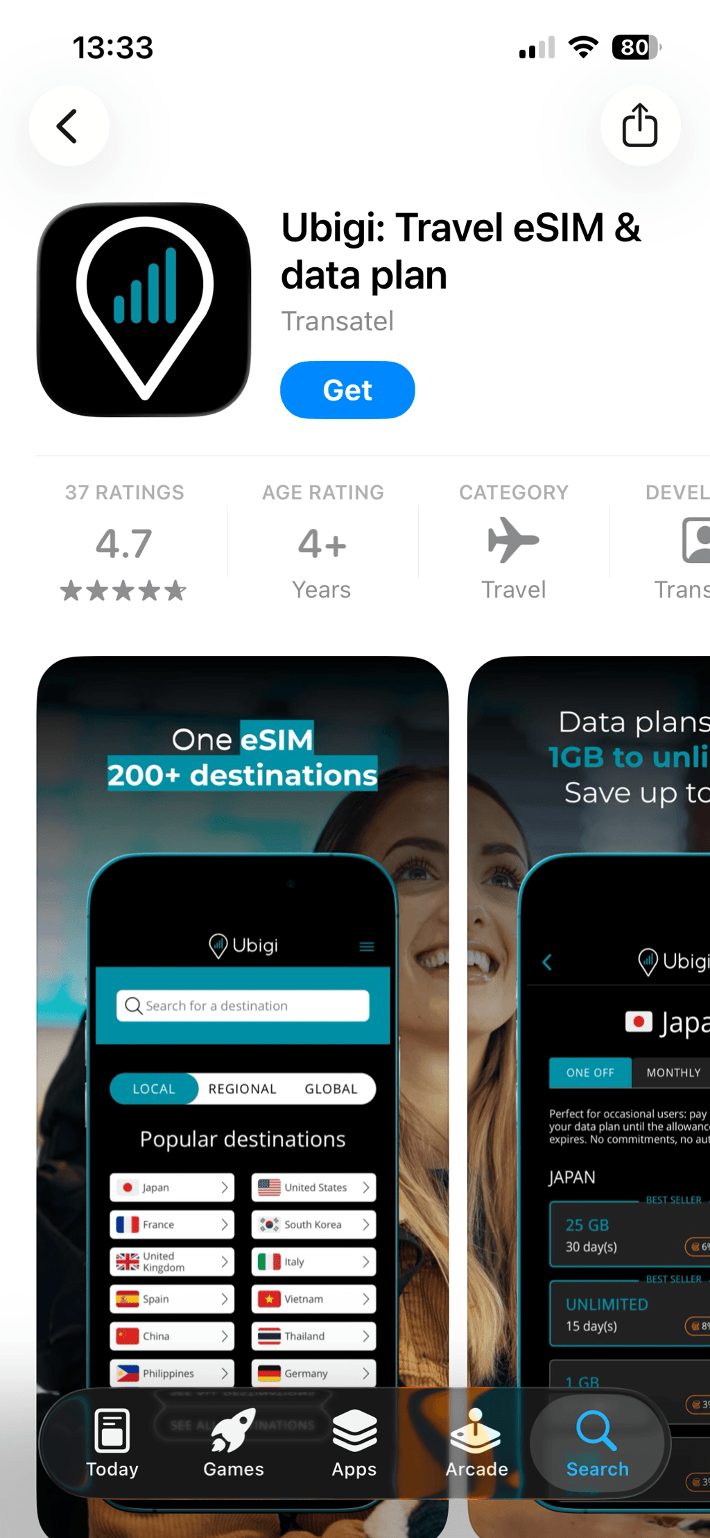 ubigi app store