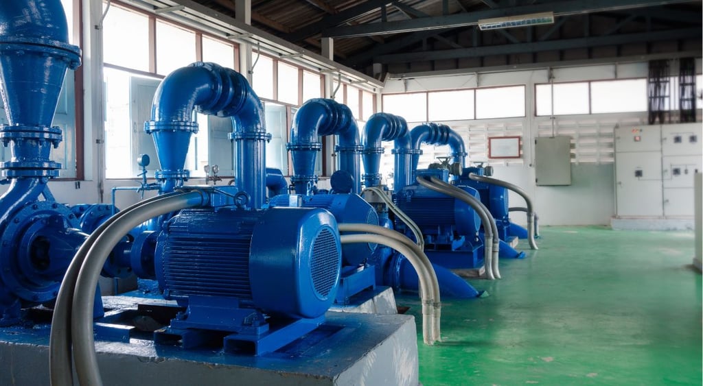 inside water treatment plant