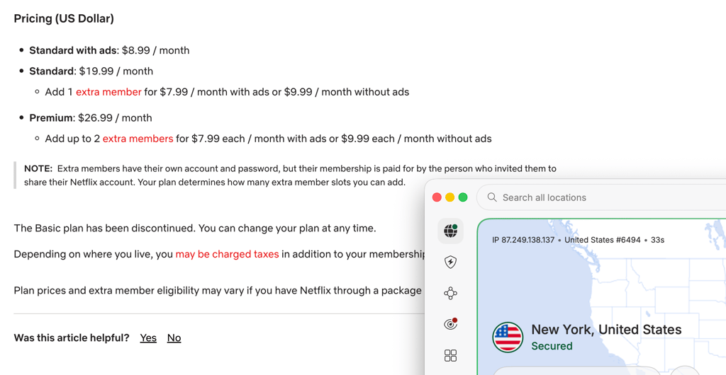 netflix pricing us