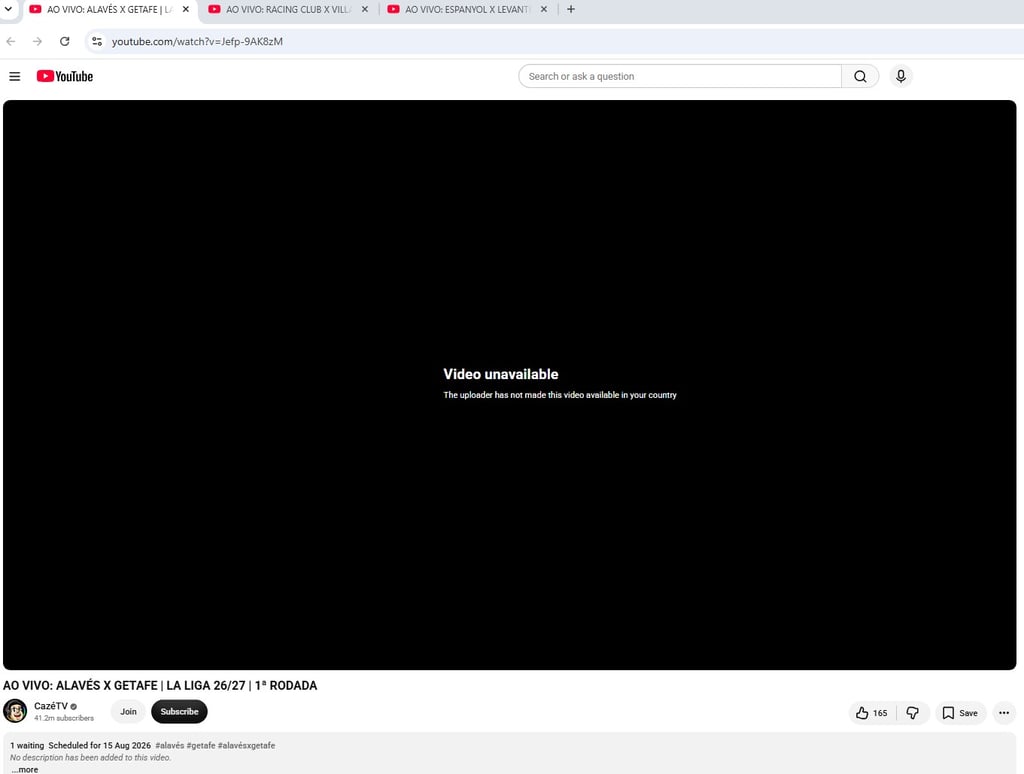 Alaves Getafe CazeTV error