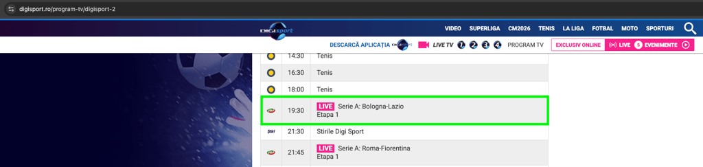 Bologna-Lazio, Serie A 2026/27