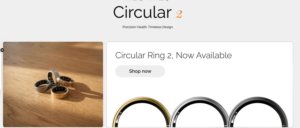 Circular Ring 2 landing page