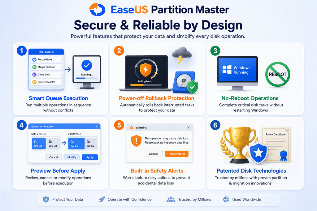 Core value 1 of EaseUS Partition Master