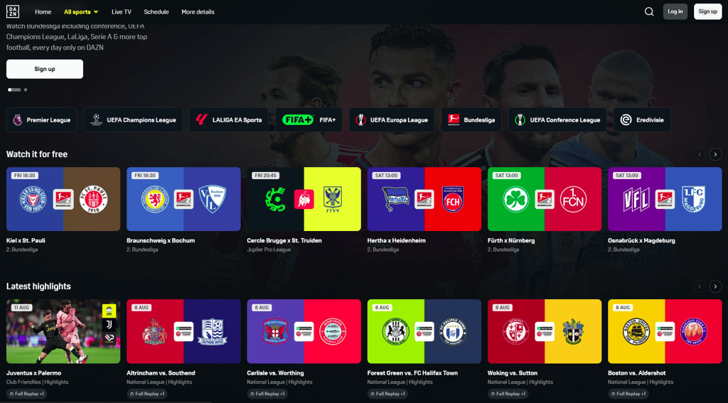 DAZN Portugal entsperrt mit VPN
