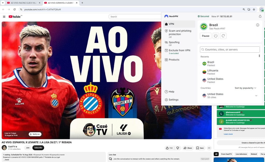 Espanyol vs Levante CazeTV