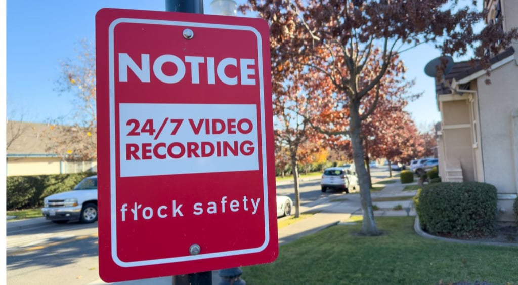 Flock Safety camera sign