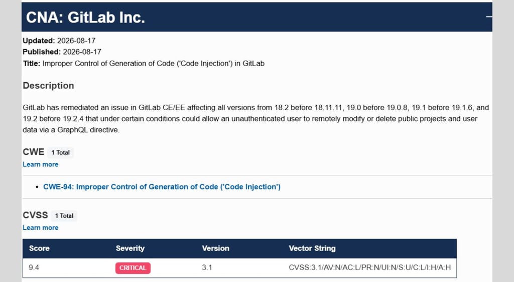 GitLab flaw CVE