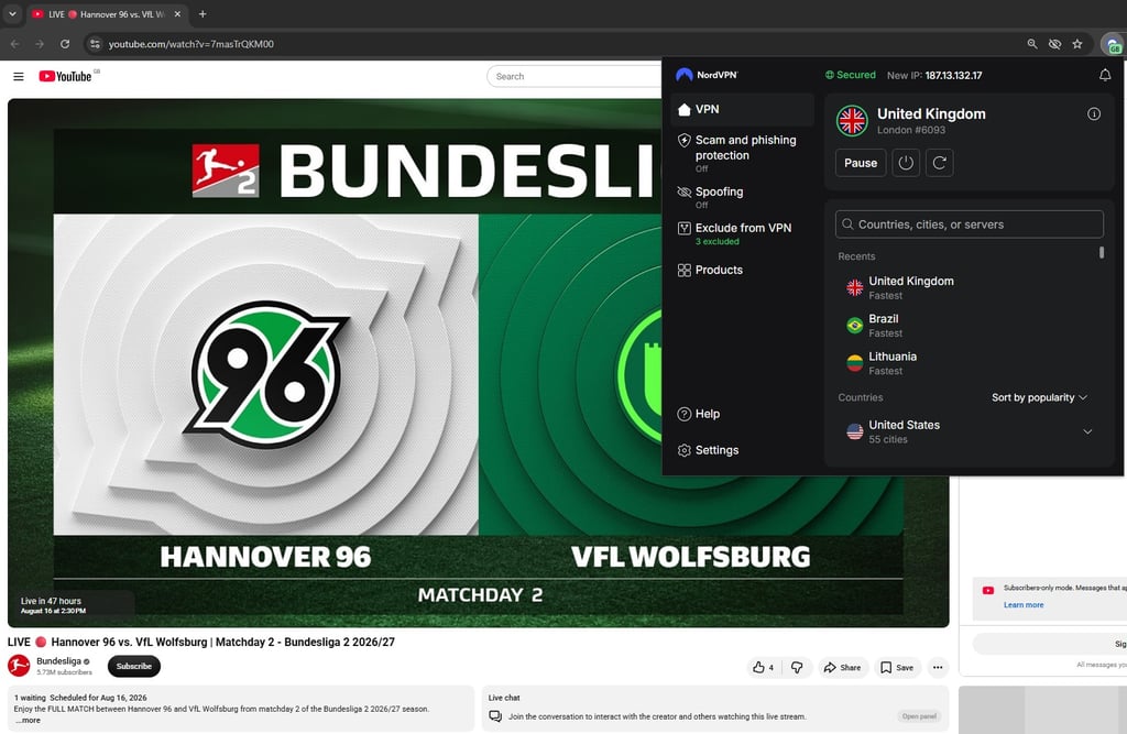Hannover 96 vs Wolfsburg YouTube