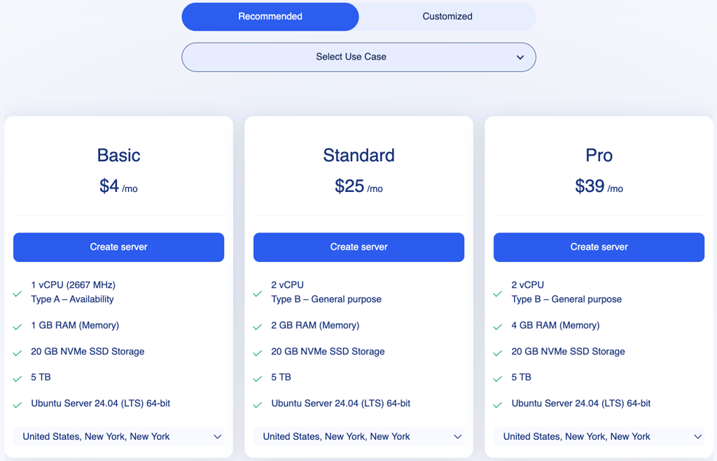 Kamatera pricing and its recommendations