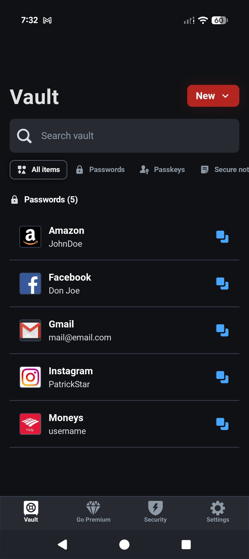 LastPass mobile app