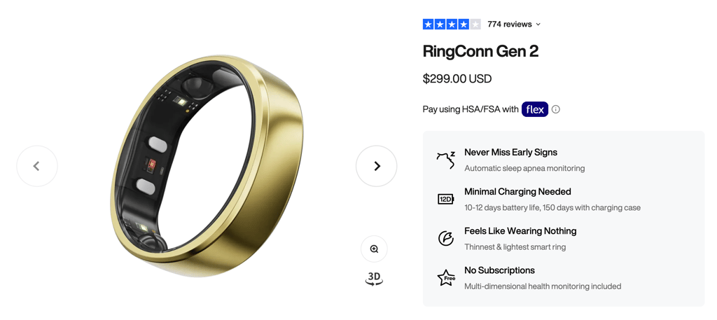 Ringconn landing page