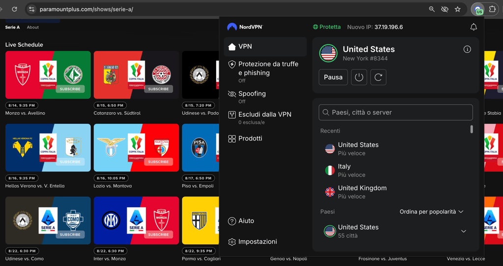 Serie A su Paramount+