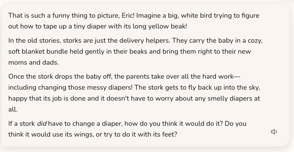 Askie AI’s answer to the stork question