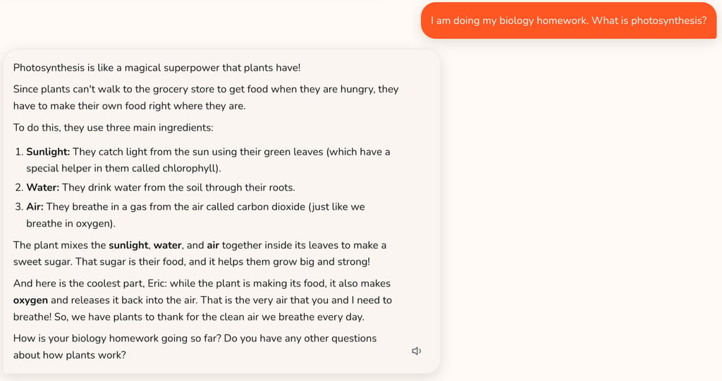 askie ai breaking down photosynthesis question