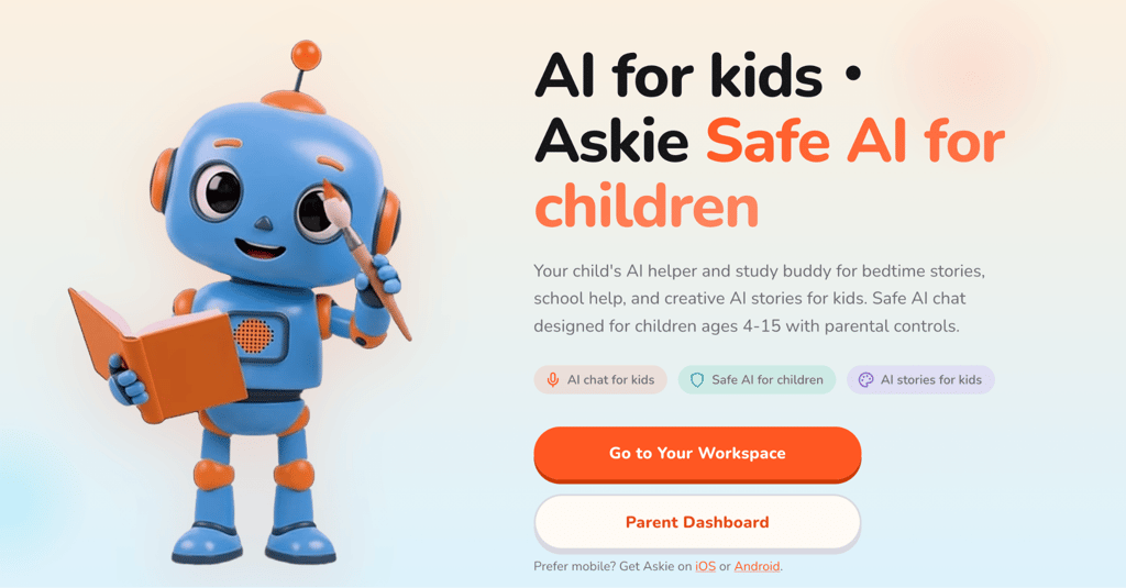 Askie AI’s landing page
