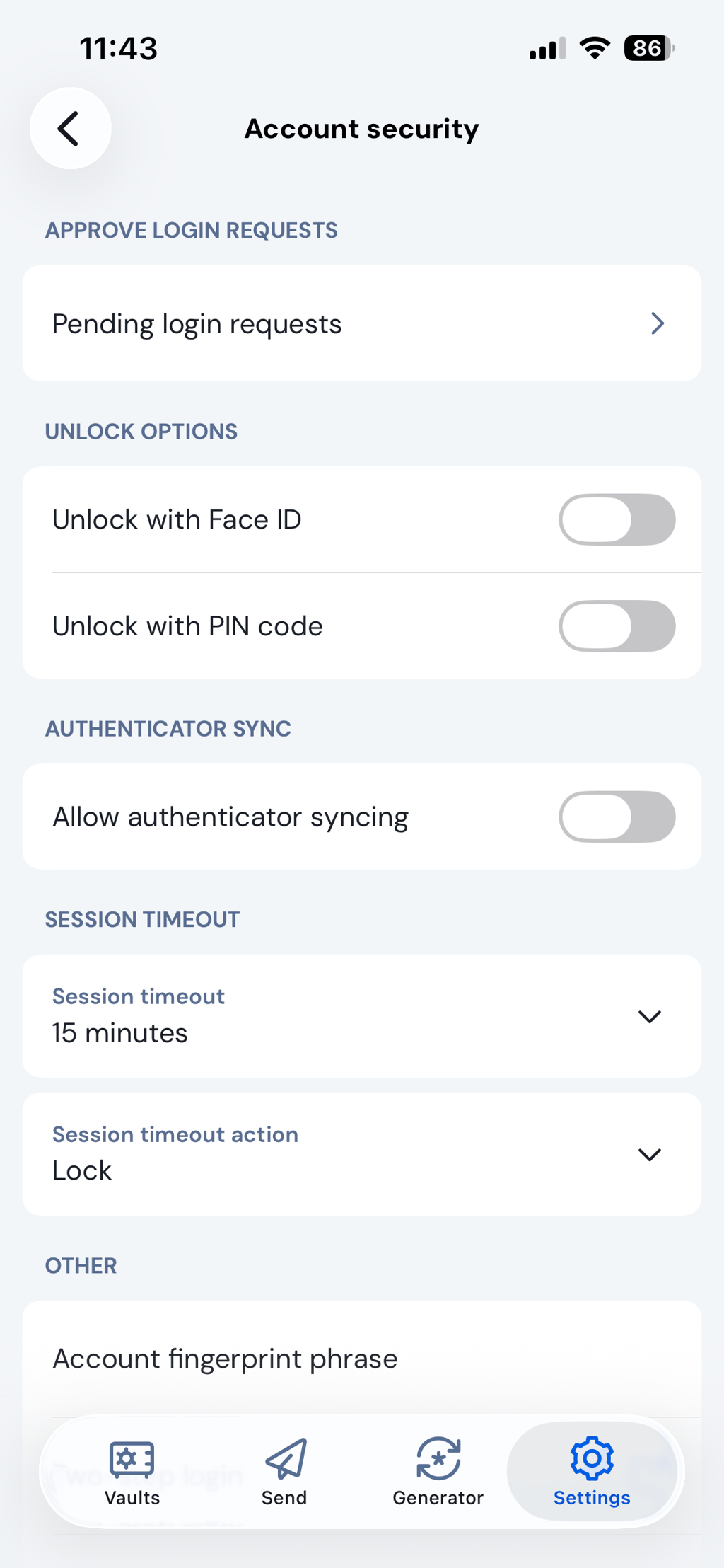 bitwarden biometric