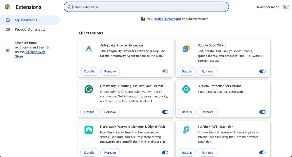 chrome extension removal 2