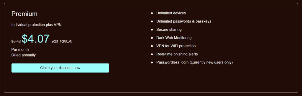 Dashlane pricing August 2026