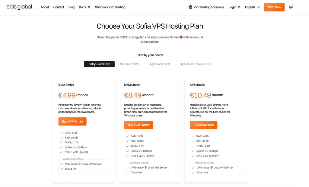 edis global vps plans and pricing august 2026
