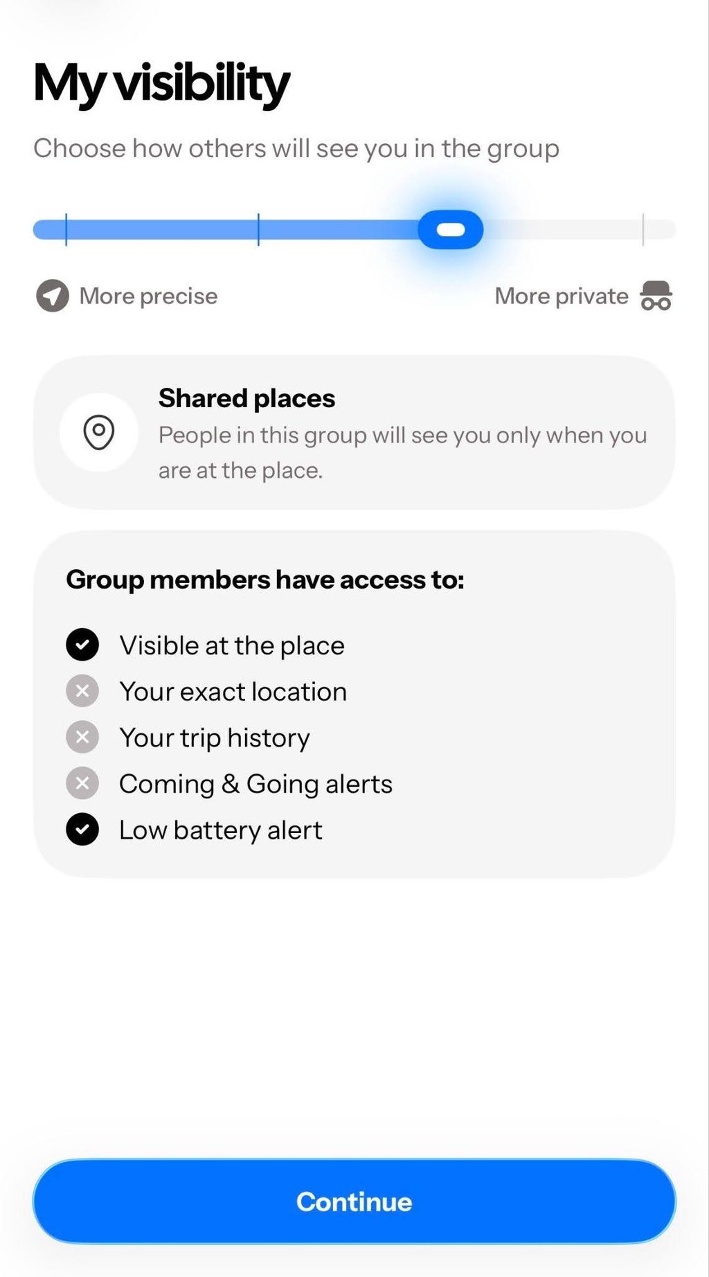 heypolo adjusting from precise location  to private