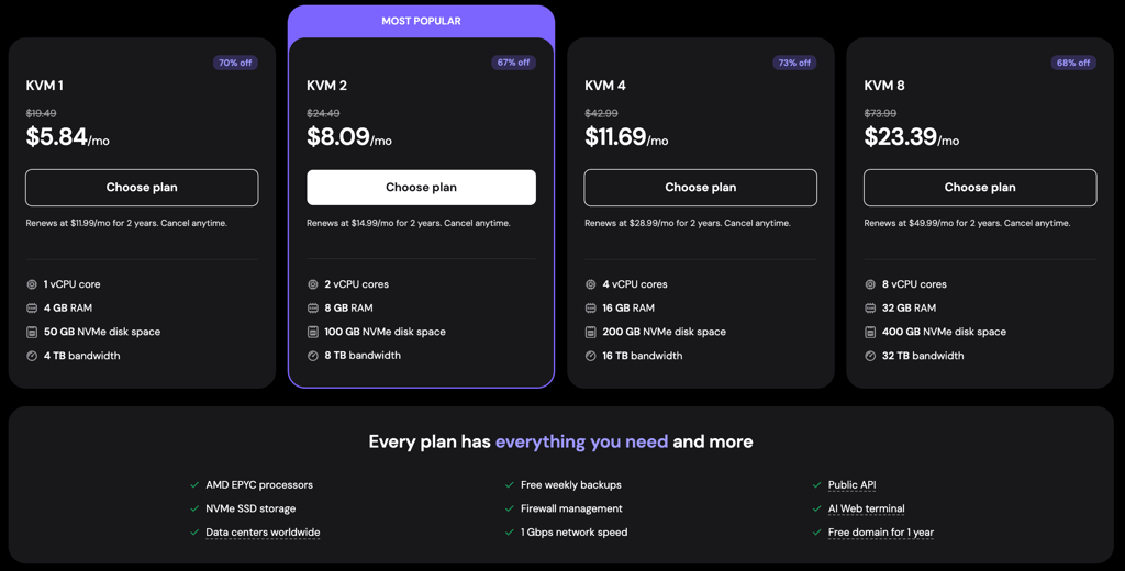 hostinger vps price august 2026