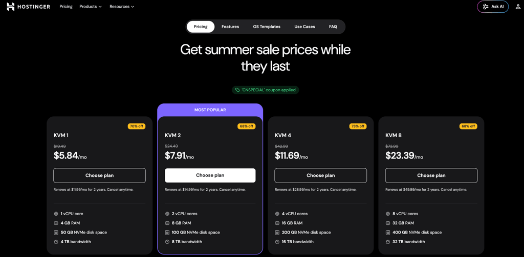 hostinger vps pricing august 2026