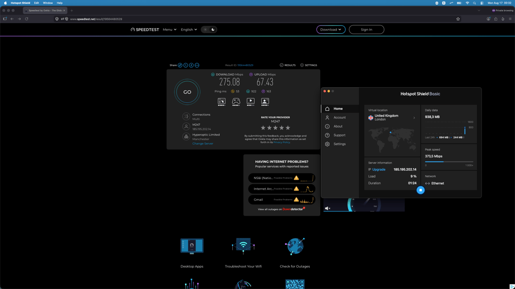 hotspot free speed uk