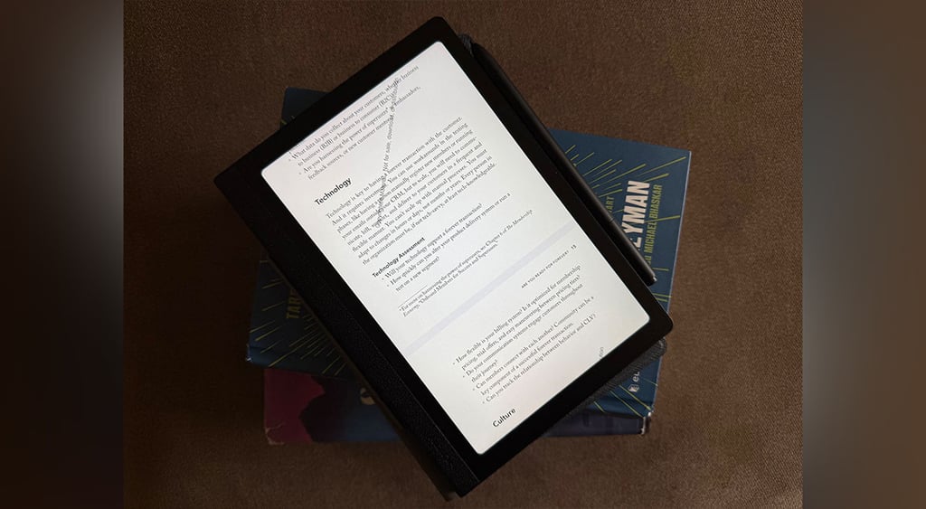 Reading on Huion Note E