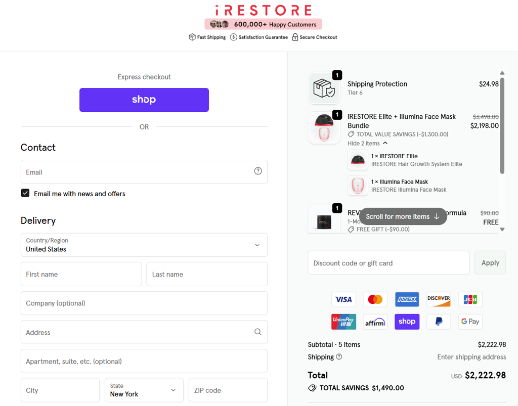 irestore elite bundle checkout