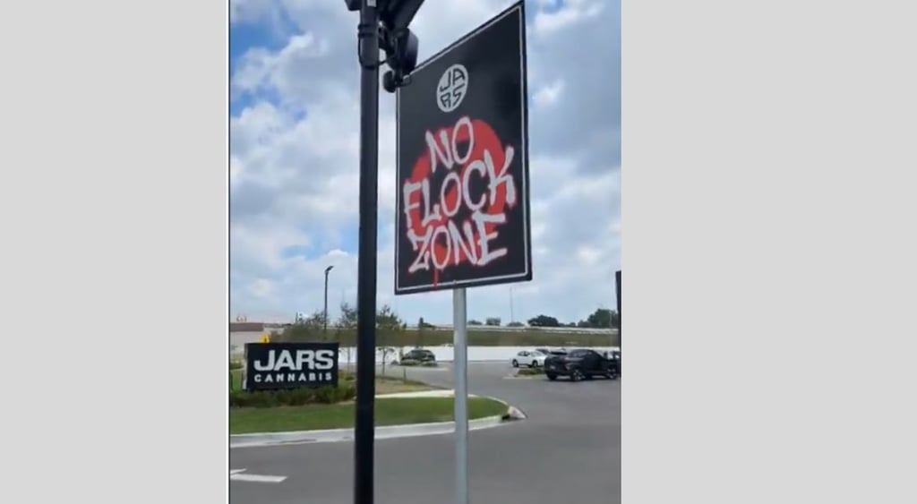 JARS No Flock Zone sign