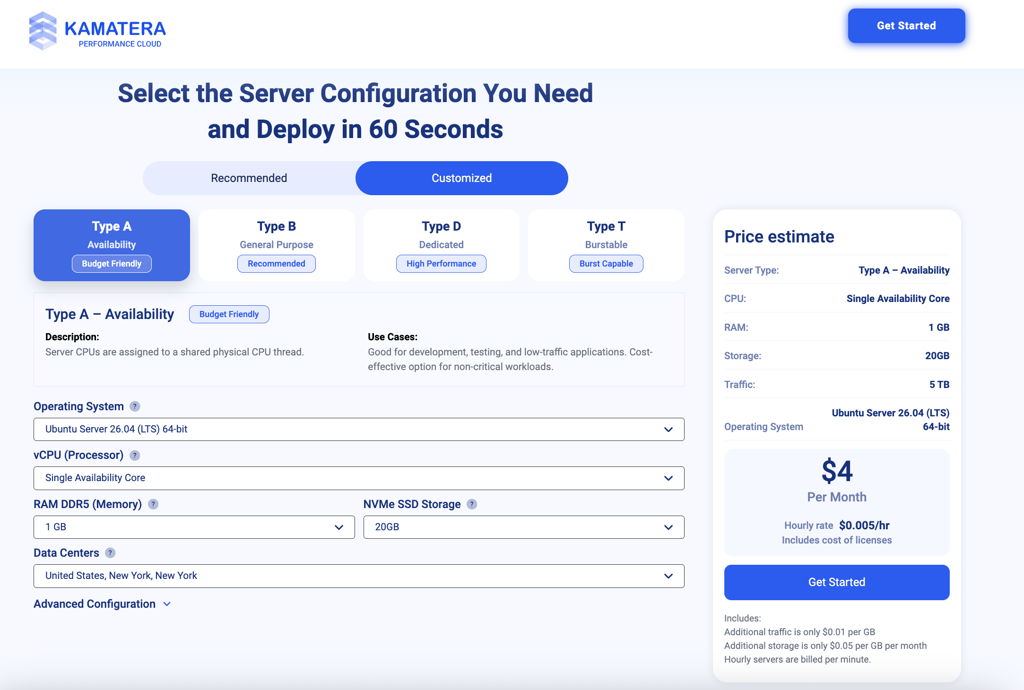 kamatera vps pricing august 2026