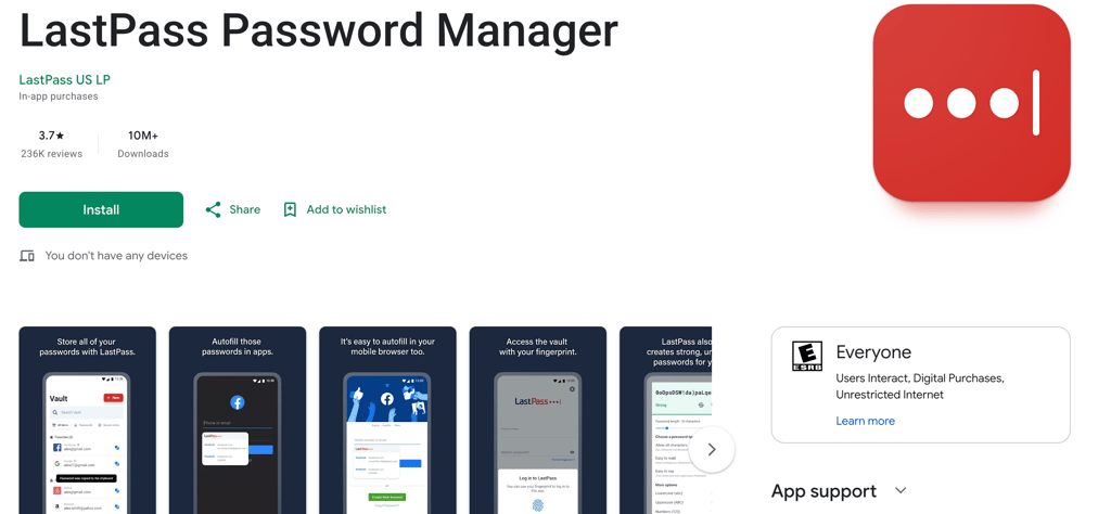lastpass googleplay 2026