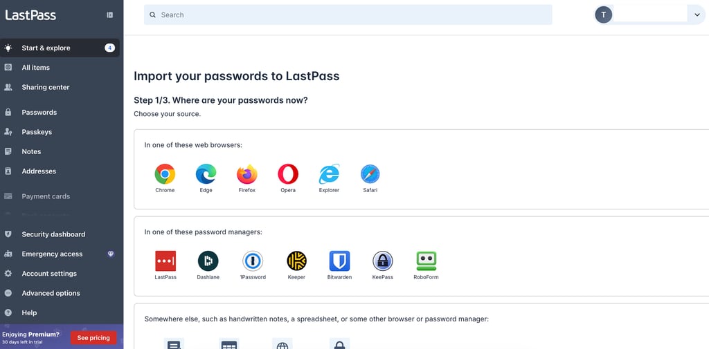 lastpass import passwords