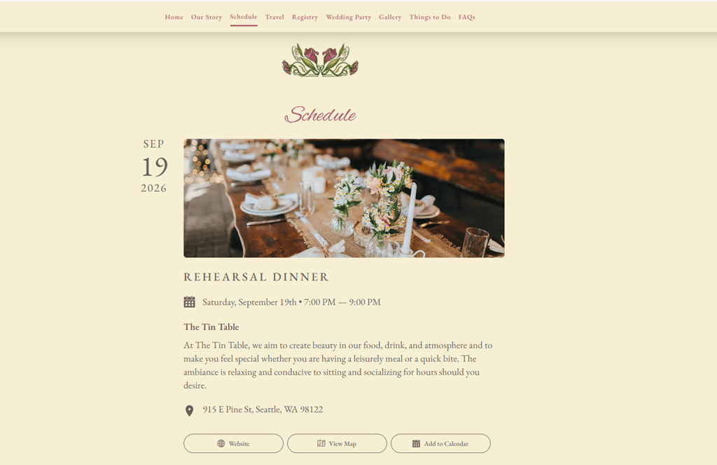 lovebird wedding site