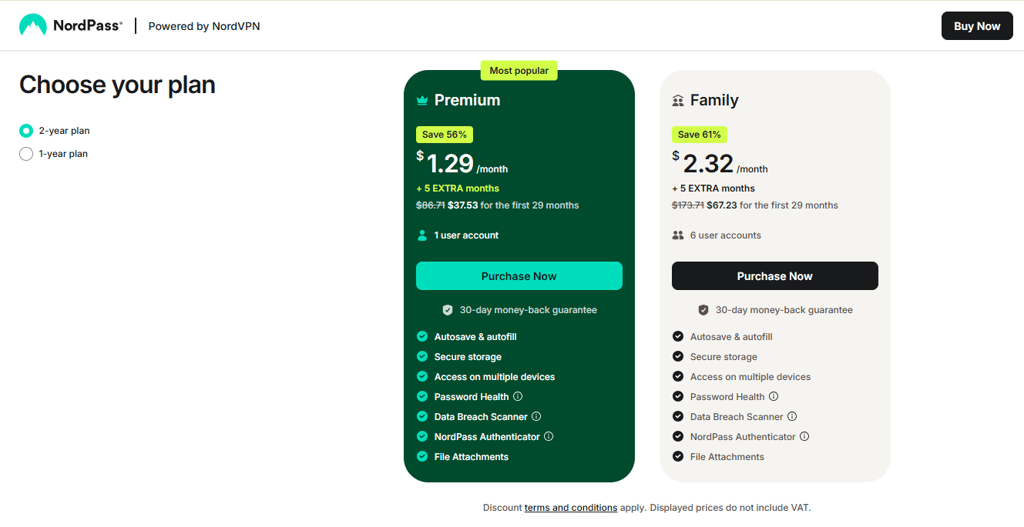 NordPass pricing August 2026