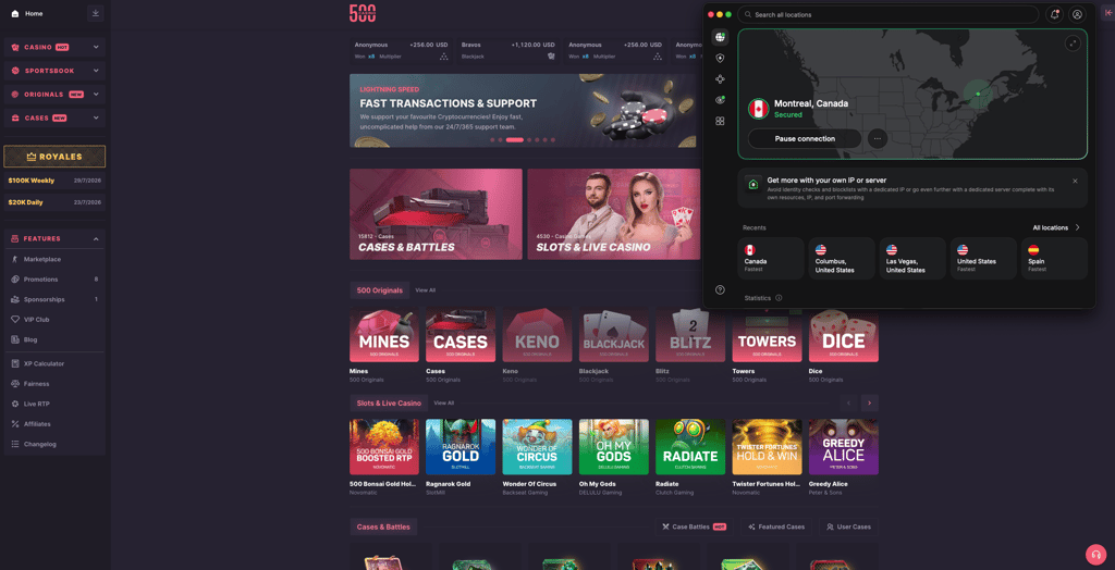nordvpn 500 casino unblocked