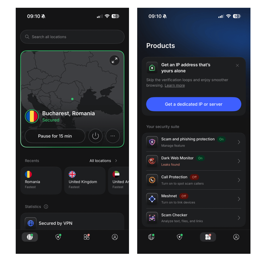 nordvpn ios interface 9 10 0